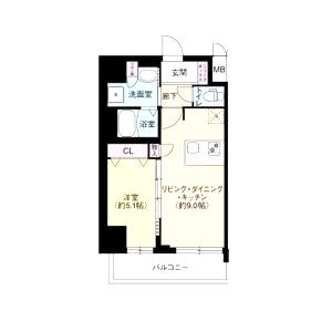 Dimus新大阪の間取り図