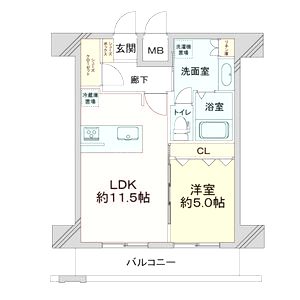 Dimus新大阪の間取り図