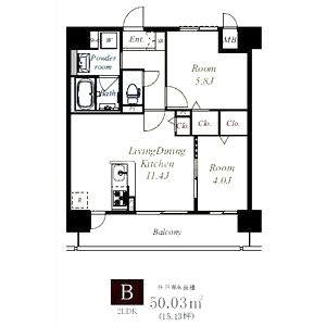 エミネンス堂ヶ芝の間取り図