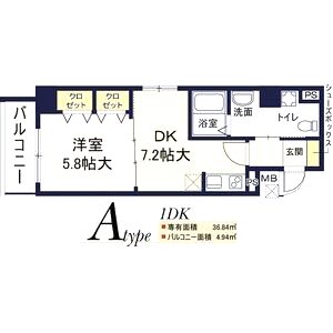 ぽぷら枚方公園の間取り図
