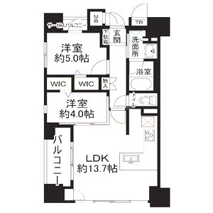 プレミスト堺筋本町ラディーナの間取り図