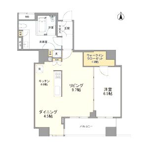 淀屋橋アップルタワーレジデンスの間取り図