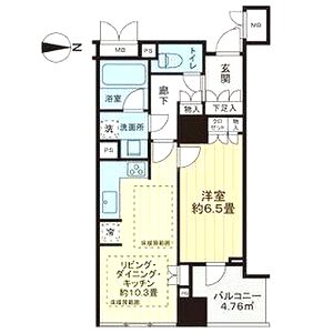 淀屋橋アップルタワーレジデンスの間取り図