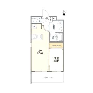ウェルスクエア豊中服部の間取り図