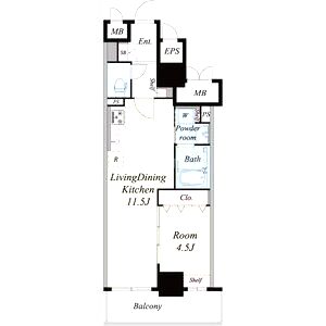 ル・マージュ新町の間取り図
