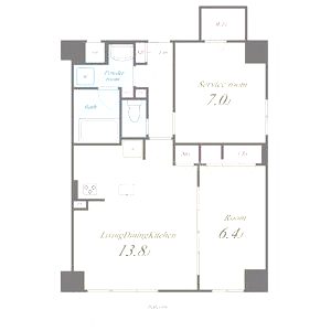 レイワニティ プレイスの間取り図