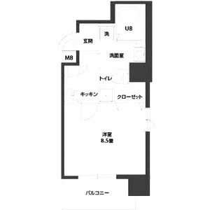 ルクレ西長堀の間取り図