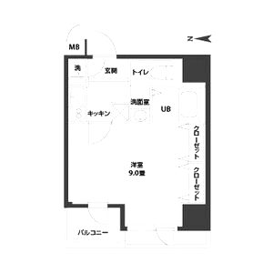 ルクレ西長堀の間取り図
