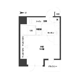ルクレ西長堀の間取り図