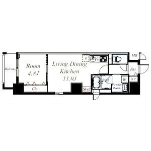 ミラノ堺筋の間取り図