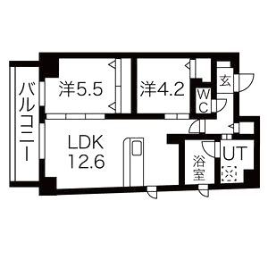 ルッソ烏丸五条の間取り図