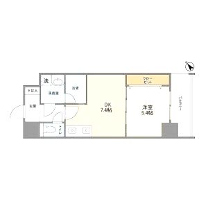 シティーコート大小路駅前の間取り図