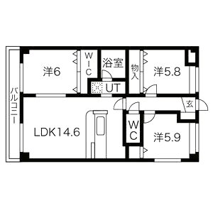 コンフォート下鴨の間取り図