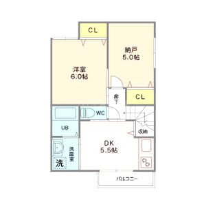 杭瀬南新町2丁目アパートの間取り図