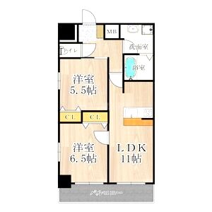メゾン・デ・ノムラ島之内の間取り図