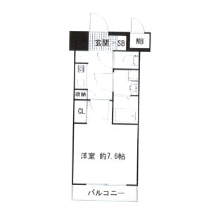 レジュールアッシュ心斎橋ヴィータの間取り図