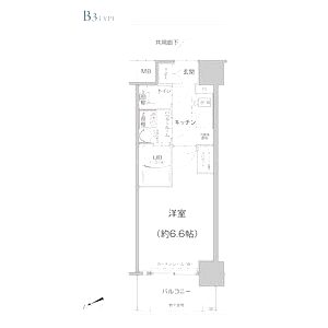 エスリード大阪梅田WESTの間取り図