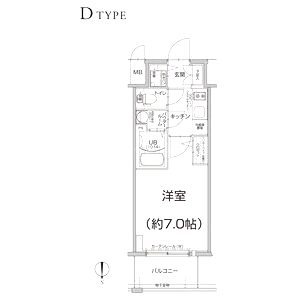 エスリード大阪上本町グリーズの間取り図