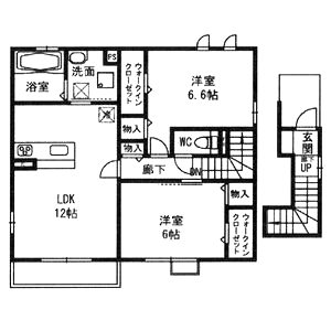 Agapanthus A棟 Aの間取り図