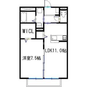 フレッツァ西宮堤町の間取り図
