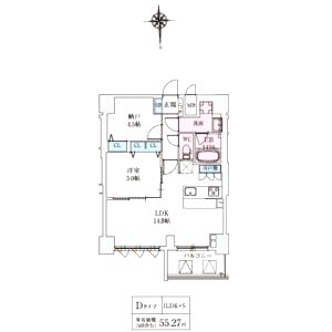 スプランディッド上本町WESTの間取り図