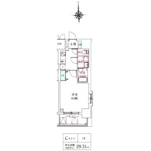 スプランディッド上本町WESTの間取り図