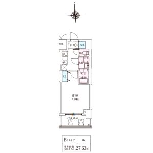 スプランディッド上本町WESTの間取り図