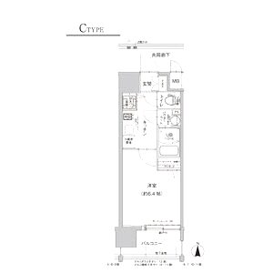 エスリード大阪STATIONの間取り図