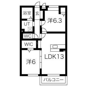 グランシャリオ西院の間取り図