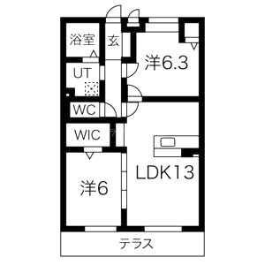 グランシャリオ西院の間取り図