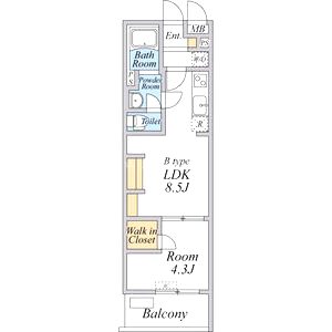 リブリ・中山手の間取り図