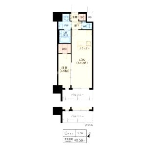 スプランディッド新大阪VIの間取り図