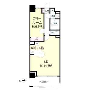 セレッソコート上本町EASTの間取り図