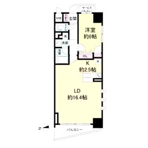 セレッソコート上本町EASTの間取り図