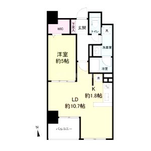 セレッソコート上本町EASTの間取り図