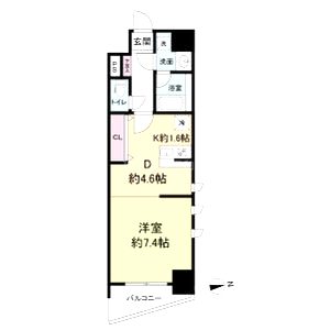 セレッソコート上本町EASTの間取り図