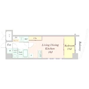 セレッソコート上本町EASTの間取り図