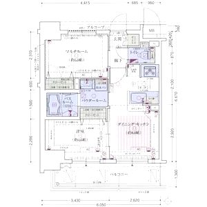 エステムコート新大阪IXグランブライトの間取り図