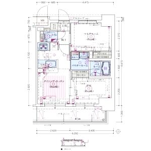 エステムコート新大阪IXグランブライトの間取り図