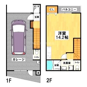 ローズドゥブーケ(ガレージハウス)の間取り図