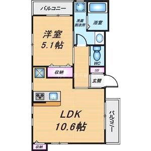 H.Cフラッツ須磨関守IIの間取り図