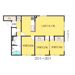 菊鉾邸の間取り図