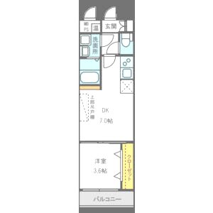 メルベージュ千林大宮の間取り図