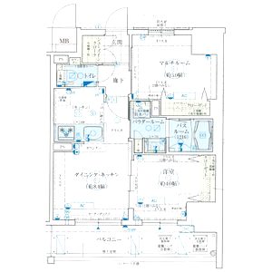 エステムプラザ神戸大開通ルミナスの間取り図