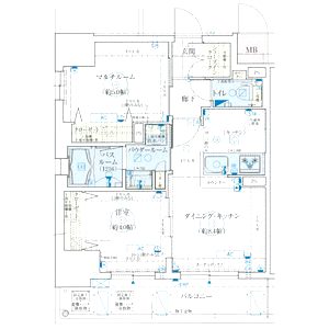 エステムプラザ神戸大開通ルミナスの間取り図
