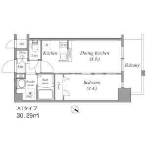 エスリード中之島クロスゲートの間取り図