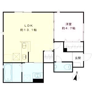 ソレイユ伊丹 B棟の間取り図
