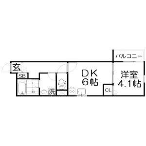 S Apt.門真城垣町の間取り図