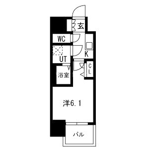 レオンコンフォート難波リオの間取り図