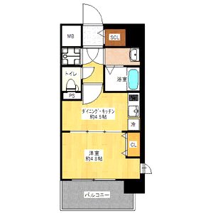 レジュールアッシュ都島ヴェルクレールの間取り図